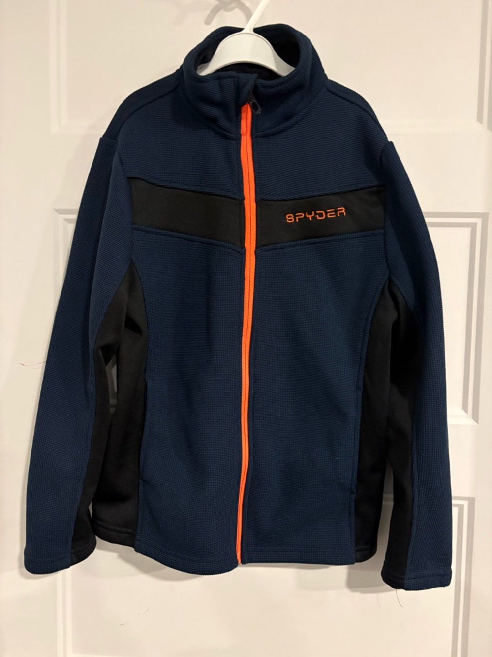 Spyder Black Fleece with Orange Spider Embroidery Large 10/12y
